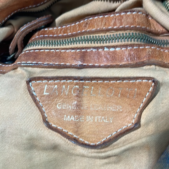 Langellotti genuine leather bag basket weave - Picture 7 of 10